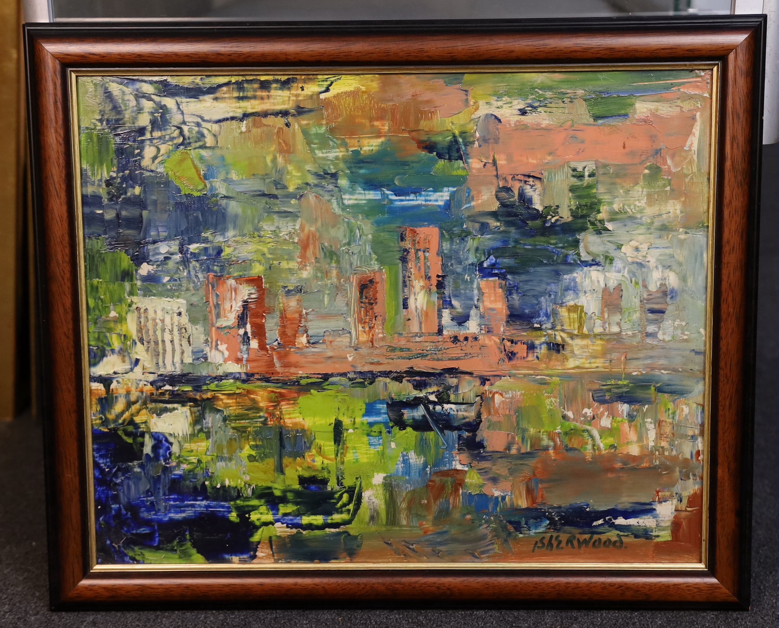 James Lawrence Isherwood (British, 1917- 1989), 'Balluta Bay / Malta', oil on board, 39 x 49cm